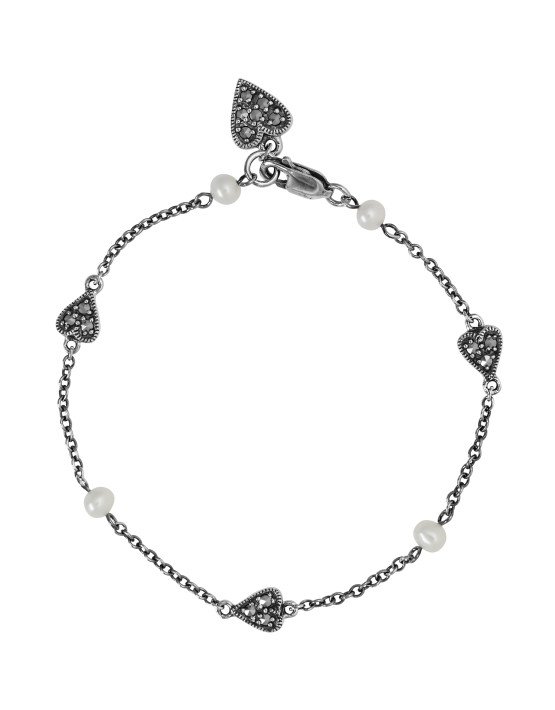 Hearts and Pearls Bracelet | Larus Jewellery